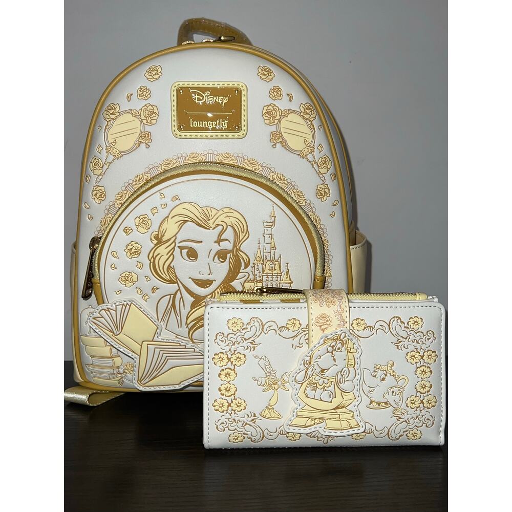 Loungefly Beauty & The Beast Belle Tonal Sketch Portrait Mini Backpack Wallet